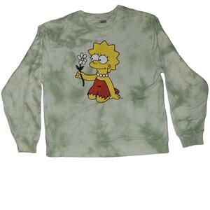 The Simpsons Lisa simpsons sweatshirt tie dye green size XL